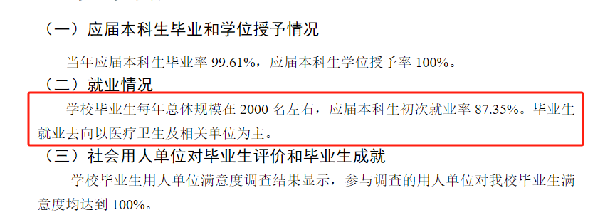 中国医科大学就业率及就业前景怎么样