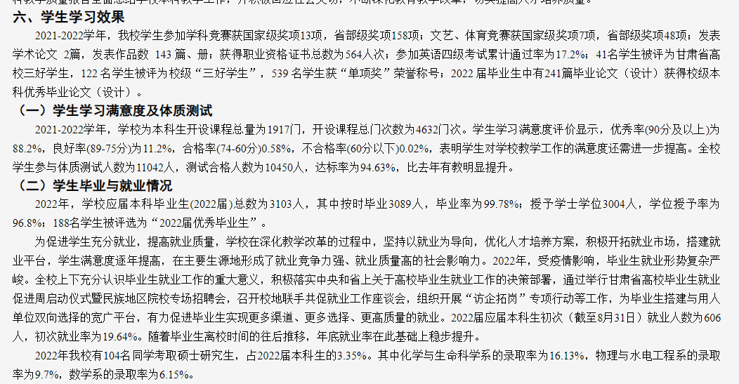 甘肃民族师范学院就业率及就业前景怎么样