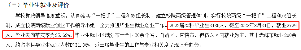 赤峰学院就业率及就业前景怎么样