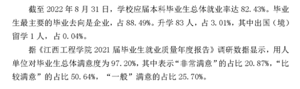 江西工程学院就业率及就业前景怎么样
